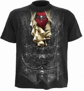 Gothic Metal Biker Steampunk Vampir Pirat Tshirt Shirt Hemd schwarz Gr