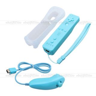 Nunchuk Remote Fernbedienung Controller für Wii Blau