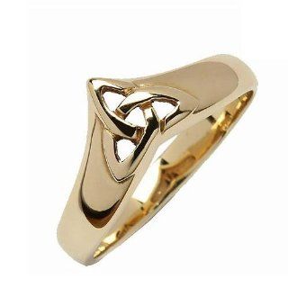 10 Carat Gold Ladies Irish Trinity Wishbone Ring US 7/UK N