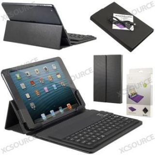 Schwarz Bluetooth Tastatur Leder Tasche Hülle CASE COVER für iPad