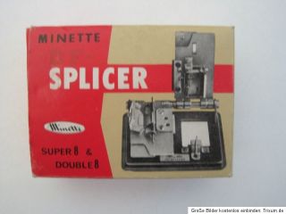 Minette Super 8 Double 8 Film Splicer OVP