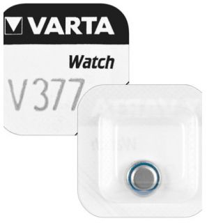 VARTA WATCH KNOPFZELLE V377/SR66 Ø 6,8mm HÖHE 2,6mm