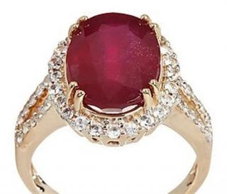 Harry Ivens IV Ring GG 375 Zambia Rubin weisse Safire  ca. 8,820 ct