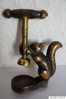 Bronze Nussknacker / EICHHÖRNCHEN 50erJahre Design, Bosse Baller