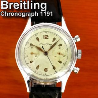 BREITLING Uhr Chronograph Referenz 1191 wasserdicht Rar
