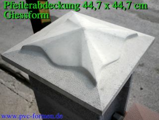 Pfeilerabdeckung 370   Schalungsform 44,7 x 44,7 cm