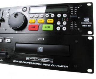 Pronomic CDJ 88 Dual CD Player Doppel Laufwerk für DJ Rackeinbau