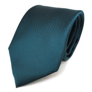 schöne Krawatte in petrol grün dunkles türkis uni fein Rips