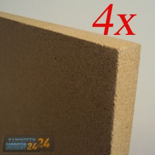 4x 30mm Vermiculite Platte 373 x 500mm Schamotte Ersatz