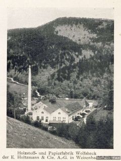 Papierfabrik Holtzmann Weisenbach Murgtal Rastatt 1926