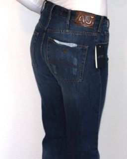 Dunkelblaue Five Pocket Jeans von ARMANI JEANS mit Leinen, Modell