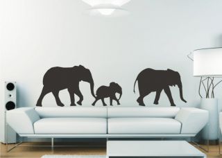 Wandtattoo Elefantenfamilie Nr. L394 Afrika Tiere Wanddekoration