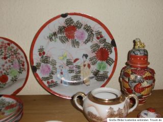 Konvolut China Porzellan Teller Tassen Vasen ca 22 Teile Teeservice