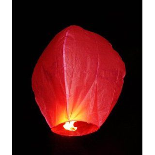 10 Stück Skylaternen   Skyballon 60x90cm rot Garten