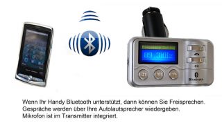 Auto Radio FM Transmitter BLUETOOTH USB Freisprecheinrichtung 