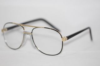 Vintage 80er Jahre Nerd Brille Pilotenbrille AviatorHerren gold 407
