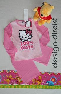 421  HELLO KITTY Langarm Pyjama Schlafanzug pink Gr. 140 NEU   SANRIO