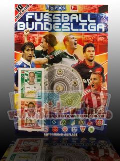 Topps Bundesliga 2010/2011   Komplettsatz(423 Sticker)+Album