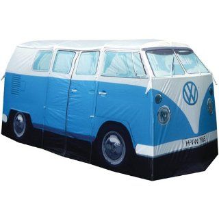 AE   VW Bulli Camping Bus Zelt  blau   im Set mit starkem LED