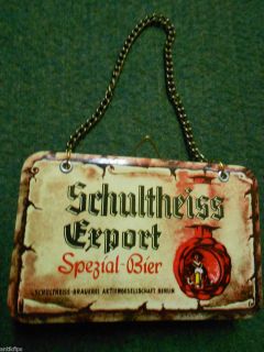 Schultheiss Export Zapfhahnschild 410