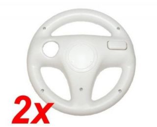 2x Lenkräder Wheels für Nintendo Wii weiß Lenkrad Steering Wheel