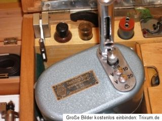 Tastograph in Holzkiste, dazu noch 2 Schreiber in Styropur 201, 1