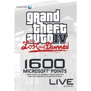 Xbox 360   Xbox Live Microsoft Points Card   1600 Punkte   GTA IV