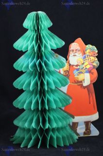 Weihnachtsmann mit Baum zum Aufklappen aus Papier um 1930 *432