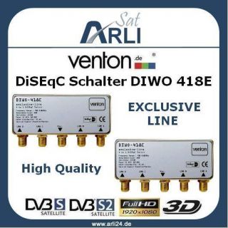 2x Venton EXCLUSIVE LINE DIWO418E DiSEqC Schalter 4/1