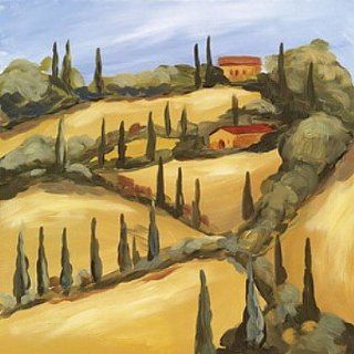Kunstdruck / Poster 69x69 TOSKANA   Italien Landschaft Hügel