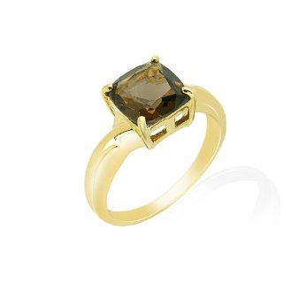 Damen Ring 9 Karat (375) Gelbgold Rauchquarz Gr. 53 (16.9) 135R0370 01