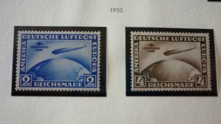Deutsches Reich, Nr.438 439 Zeppelin Südamerika ungebraucht sign