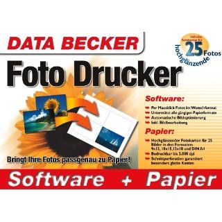 Foto Drucker und Papier. CD  ROM Software