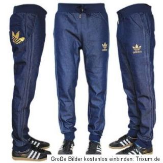 ADIDAS HC CUFFED PANT CHILE Denim Jeans + Training Gr. M Trefoil
