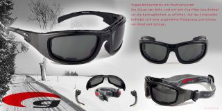 Goggle Multisportbrille mit abnehmbarer Polsterung und Bügel / Band