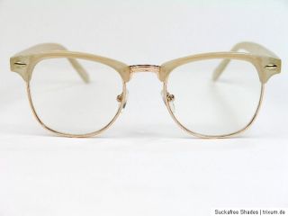 Vintage Shades 50er 60er Jahre Brille Halb Rahmen Hornbrille Nerd Geek