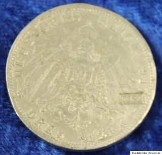 Kopie Copy Münze drei Mark 1917 Sachsen Friedrich der Weise