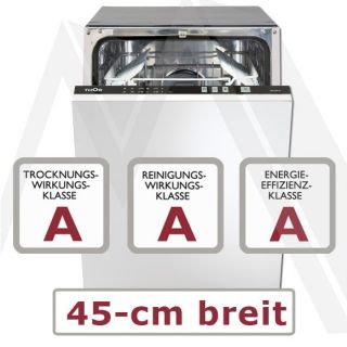 45cm Geschirrspueler Spuelmaschine Einbau vollintegrierbar AAA 6
