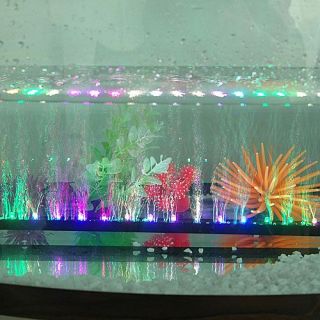 Neu Bunt 24 LED Aquarium Lampen Luftpumpe Beleuchtung 61cm für Fische