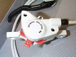 Shimano Scheibenbremse BR M445 komplett weiß VR & HR