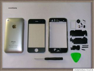 Apple iPhone 3GS 16GB KOMPLETT Oberschale SILBER + Werkzeug
