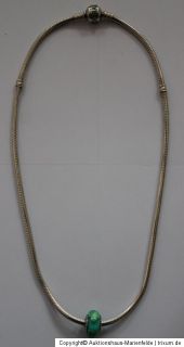 Original PANDORA Kette Silber 925, 42 cm + Murano Bead