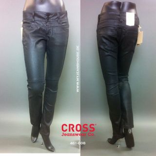 Cross Jeans Monica 458 022 gewachste black Röhre Leder Optik schwarz