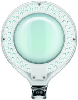 125 mm Kaltlicht LED Lupenleuchte, Klemme, mit Echtglaslinse