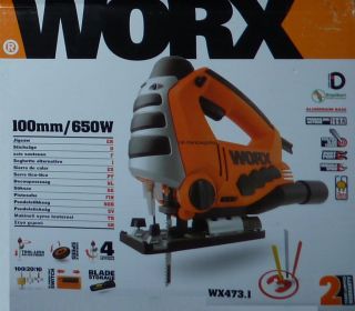 Stichsaege WORX WX473 1 100 mm 650 W Pendelhub Saebelsaege Stichsaege