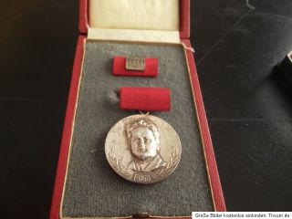 DDR Orden Fritz Heckert Medaille silber FDGB NVA MDI MFS im Etui