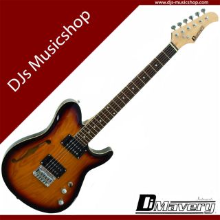 DiMavery E Gitarre JG 502 Hollow Body brown sunburst