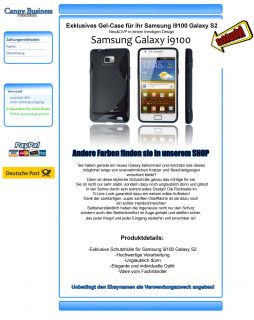 EDEL   Samsung Galaxy S2 i9100 Gel Case Cover Hülle Schutzhülle S