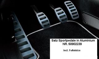 Original Fiat Grande Punto & Evo Sportpedale Set incl. Fußstütze
