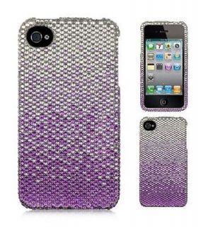Liquid DIAMOND Purple Cascade WATERFALL Rhinestone Cover for Apple